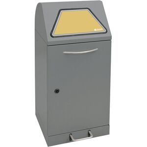 stumpf®, stumpf® Wertstoffsammler mit Fusspedal, inkl. Abfallsackhalter, Stahlblech, verzinkt, 60 Liter, graualuminium