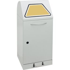 kaiserkraft Wertstoffsammler mit Pedal, mit Abfallsackhalterung, Volumen 60 l, lichtgrau