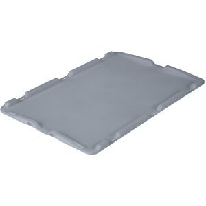 kaiserkraft, kaiserkraft Auflagedeckel, Polypropylen, grau, für LxB 600 x 400 mm, VE 2 Stk
