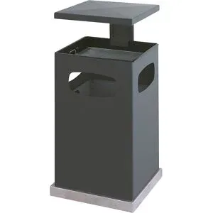undefined, Ascher-Papierkorb mit abnehmbarem Dach, 72 Liter, anthrazit