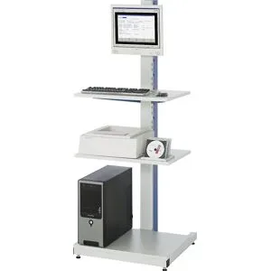 RAU, RAU Computer Ständer, HxBxT 1.680 x 650 x 650 mm, mit Flachbildschirmhalter