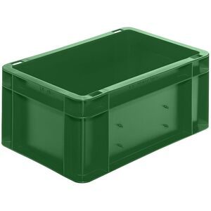 kaiserkraft Euro-Format-Stapelbehälter, Wände und Boden geschlossen, LxBxH 300 x 200 x 145 mm, grün, VE 5 Stk