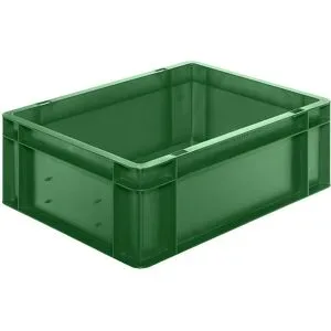 kaiserkraft Euro-Format-Stapelbehälter, Wände und Boden geschlossen, LxBxH 400 x 300 x 145 mm, grün, VE 5 Stk