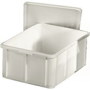 kaiserkraft Stapelbehälter aus Polypropylen, Volumen 40 l, Außenmaße LxBxH 600 x 400 x 235 mm, natur, ab 10 Stk