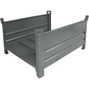 Langgutgestell mit 2 Längswänden, LxB 1200 x 1000 mm, grau RAL 7005 Heson