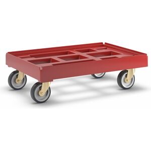 rolltainer®, Transportroller, verschweisst, TK 300 kg, BxT 410 x 610 mm, Rollen-Ø 100 mm