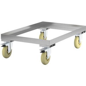 kaiserkraft Edelstahl-Fahrgestell, Tragfähigkeit 250 kg, LxB 610 x 410 mm