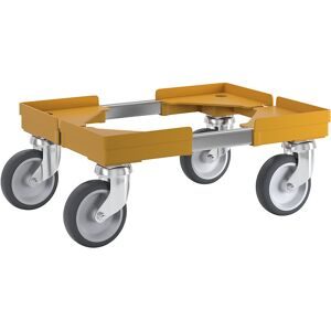 kaiserkraft, kaiserkraft Profi-Fahrgestell, Hybrid, für Euroformat 400 x 300 mm, gelb, ab 5 Stk