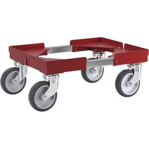 kaiserkraft Profi-Fahrgestell, Hybrid, für Euroformat 400 x 300 mm, rot