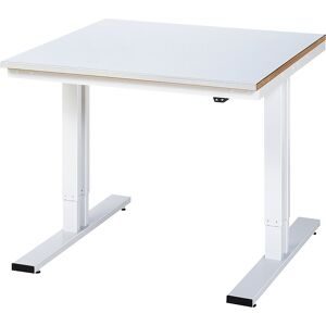 RAU, RAU elektrisch höhenverstellbarer Werktisch Serie adlatus 300, HxBxT 720-1.120 x 1.000 x 1.000 mm, melaminharzbeschichtete EGB-Arbeitsplatte