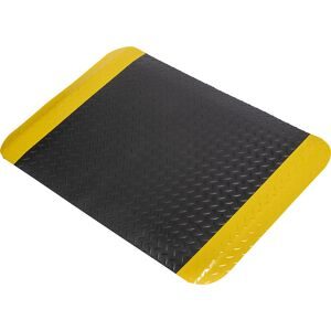 kaiserkraft Anti-Ermüdungsmatte Deckplatte ReGen 70, Fixmaße, LxB 900 x 600 mm, schwarz / gelb