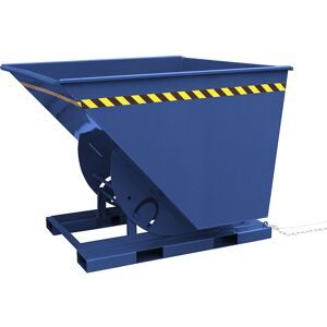 Eichinger®, Eichinger® Kippbehälter in hoher Bauhöhe, quer zur und in Fahrtrichtung kippbar, 1000 kg, 500 Liter, enzianblau