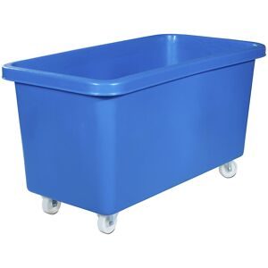 undefined, Rechteckbehälter, Kunststoff, fahrbar, 450 l, blau