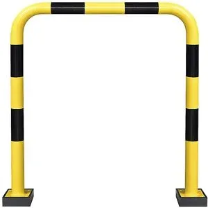 undefined, Rammschutzbügel SWING, Inneneinsatz, 1240 x 1000 mm, gelb/schwarz