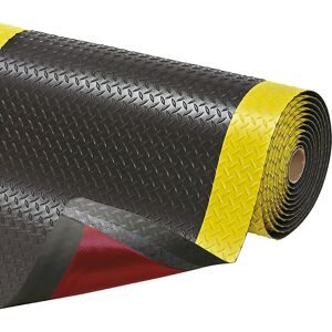 Anti-Ermüdungsmatte Cushion Trax®, pro lfd. m, PVC, schwarz / gelb, Breite 600 mm NOTRAX