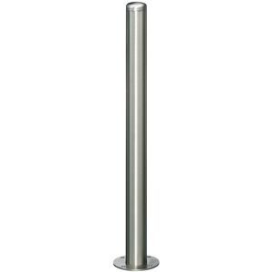 URBANUS, URBANUS Edelstahl-Sperrpfosten, Rundrohr Ø 76 mm mit Rundkopf, zum Aufdübeln