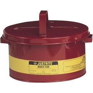 Justrite®, Kleinteilereiniger aus Stahlblech PREMIUM LINE, rot, ø 292 x H 149 mm, 8 l