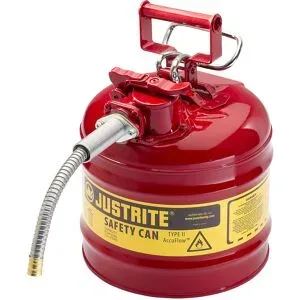 Justrite®, Justrite® Sicherheitsbehälter Typ II AccuFlow?, Metallschlauch, rot, 7,5 Liter