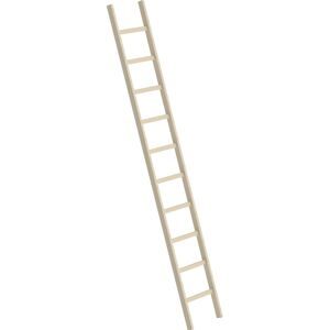 MUNK, Munk Sprossen-Anlegeleiter Holz ohne Traverse 10 Sprossen
