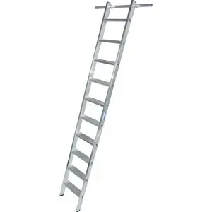 KRAUSE, KRAUSE Regalleiter, Aluminium, mit 1 Paar Einhängehaken, 10 Stufen