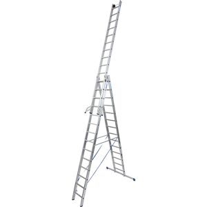 KRAUSE, Alu-Vielzweckleiter 3 x 14 Sprossen, mit Trigon-Traverse