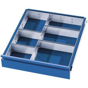 RAU, RAU Einteilungsset für Schublade, HxBxT 90 x 490 x 560 mm, mit 4-tlg. Rasterleisten-Set, Grösse L für Fronthöhe 120-150 mm