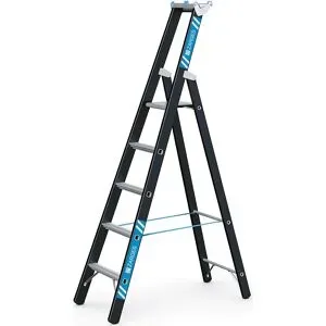 Schwerlast-Stehleiter, einseitig begehbar, 5 Sprossen inkl. Plattform ZARGES