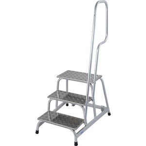 KRAUSE, KRAUSE Montagetritt, mit Handlauf/Fahrrollen, 3 Stufen, Höhe 0,6 m, 11 kg