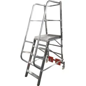 KRAUSE, Podestleiter, Vario Alu, 5 Stufen