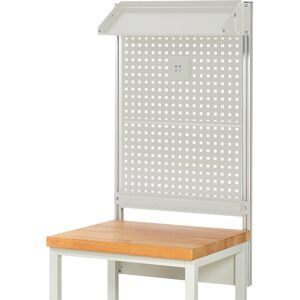 RAU Werkbank-Aufbau, HxBxT 1.130 x 750 x 350 mm, mit 1 neigbaren Metallablage, 1 Halteschiene und 1 Flachbildschirmhalter, Komplettset 02 für Produktbreite 750 mm