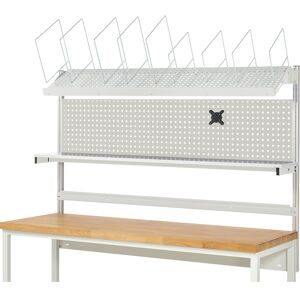 RAU, RAU Werkbank-Aufbau, HxBxT 1.130 x 2.000 x 350 mm, mit 1 Etagenboard, 1 Halteschiene und 1 Flachbildschirmhalter, Komplettset 03 für Produktbreite 1.500 mm