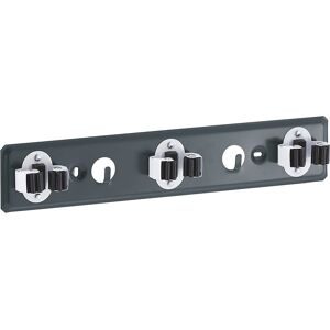 Gerätehalter für die Wand, mit 3 Handgriffen und 2 Haken, LxB 350 x 70 mm Mottez