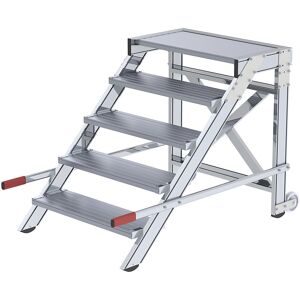 Treppenpodest, Stufenbreite 800 mm, Tragfähigkeit 200 kg, 5 Stufen MUNK