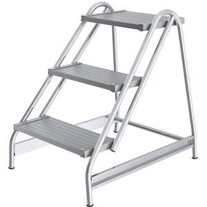 MUNK, Munk Arbeitspodest einseitig begehbar Aluminium geriffelt 3 Stufen