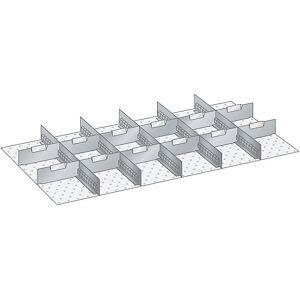 Lista, LISTA Set Schlitzwände und Trennbleche 54x27E, (BxT) 918x459mm, 5 Schlitzwände, 12 Trennbleche, für Fronthöhe 200mm