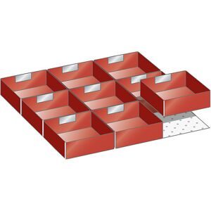 Lista, Lista Schubladeneinteilungs-Set 9 Einsatzkästen für Fronthöhe 75 mm
