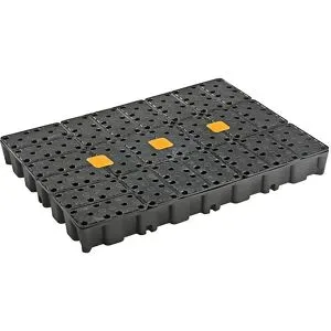 CEMO, PE-Auffangwanne 250HD, aus Polyethylen, 100 % recycelbar, mit PE-Rost