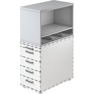 LIVIQUE, Standcontainer Office Grau Holz 42.8 cm 53 cm 80 cm - Material: Holzwerkstoff - Standcontainer