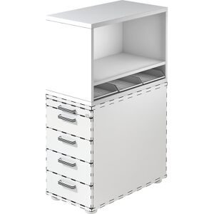 LIVIQUE, Standcontainer Office Weiss Holz 42.8 cm 53 cm 80 cm - Material: Holzwerkstoff - Standcontainer