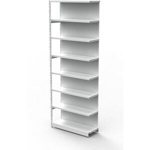 Kerkmann, Komplettregal PROGRESS 500 T, Anbaufeld, mit Rückwand, H 2600 x B 750 x T 440 mm