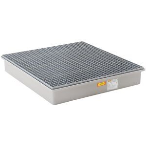 Jungheinrich PROFISHOP, CEMO Auffangwanne aus GFK, HxBxT 210 x 1.280 x 1.280 mm, Gitterrost aus Stahl