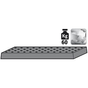 asecos®, Lochblecheinsatz Standard für asecos Chemikalienschränke der CS und CX Serie, Stahlblech, B 976 x T 427 x H 41 mm, bis 60 kg