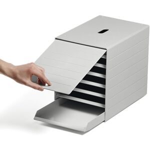 DURABLE, Schubladenbox Idealbox Plus, 7 Schübe, DIN C4, Kunststoff, grau