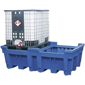 asecos®, IBC- und KTC-Station für 2 Container, ohne PE-Stellfläche
