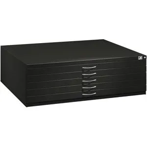 C+P, C+P Flachablageschrank, 5 Schubladen DIN A0, schwarzgrau