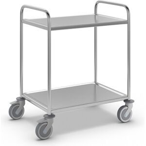 Edelstahl-Servierwagen, LxBxH 910 x 590 x 965 mm, mit 2 Etagen Kongamek