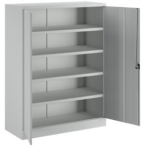 PAVOY Industrie-Schwerlastschrank Premium, 4 Fachböden, HxBxT 1.950 x 1.470 x 630 mm, lichtgrau, lichtgrau