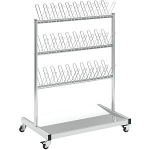 KONGAMEK, Schuh- und Stiefeltrockenwagen, für bis zu 30 Paar Schuhe, LxBxH 870 x 540 x 1200 mm Kongamek