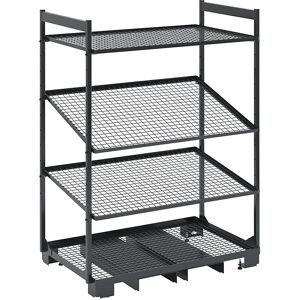 Mobiles Kanban-Regal, LxBxH 1280 x 810 x 1705 mm, Tragfähigkeit 500 kg eurokraft pro