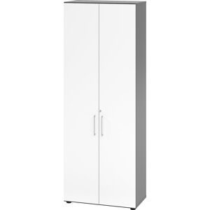 Hammerbacher, Hammerbacher Schrank V968T6/G/W/BS Grau 80 x 42 x 215,4 cm
